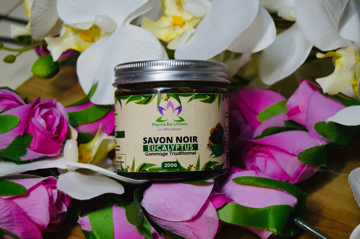 Savon Noir Artisanal à l'Eucalyptus (Savon Beldi) 200 ml