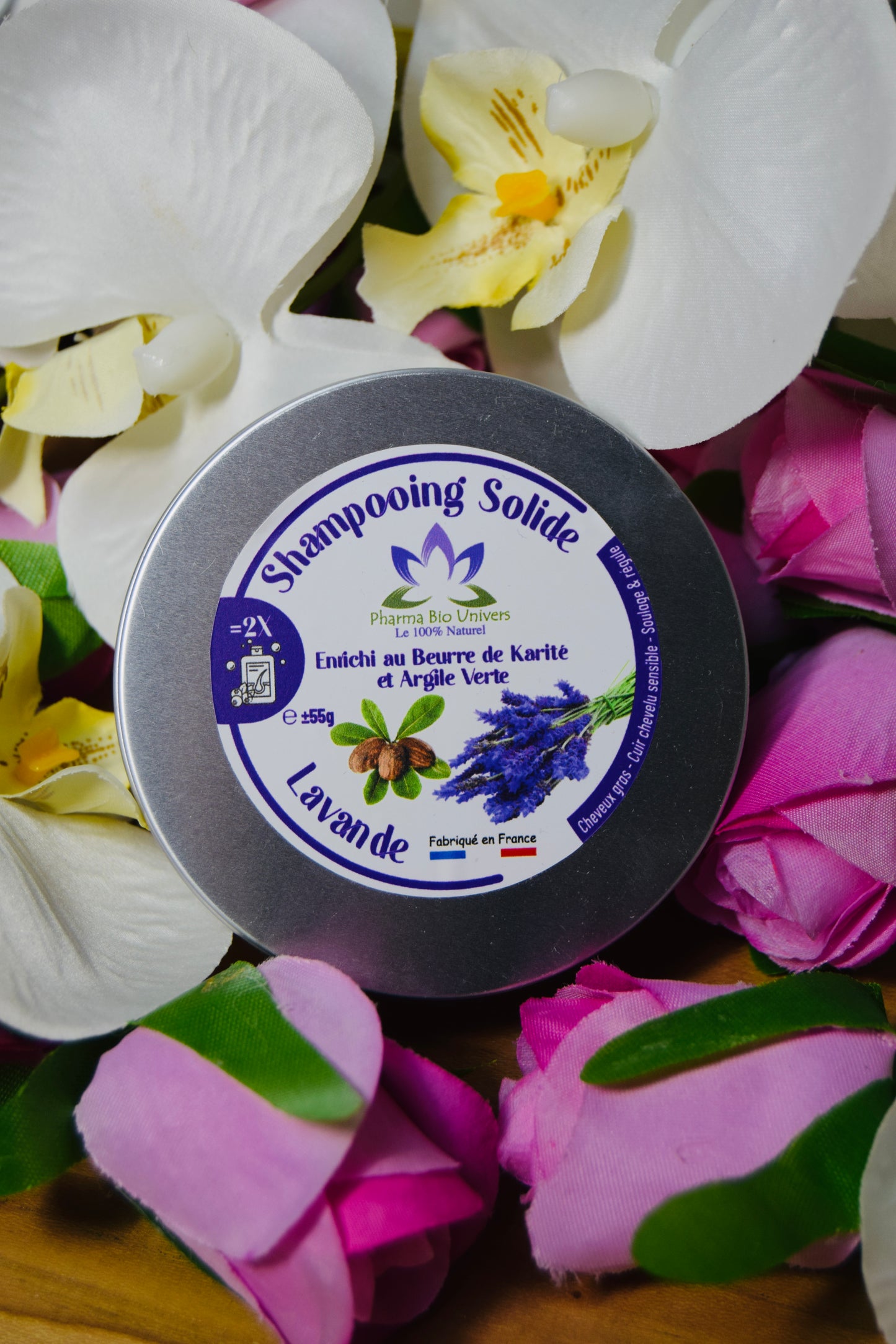 Nouvelle Formule : Shampoing Solide Naturel Ultra-Nourrissant - Fusion de Karité, Ghassoul, Camomille & Romarin Lavande