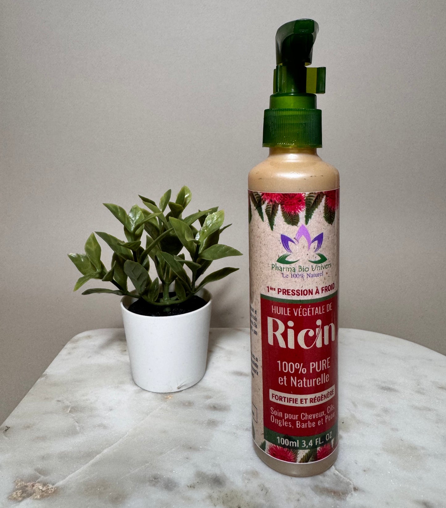 Huile de Ricin Bio 100ml – Force & Pousse des Cheveux