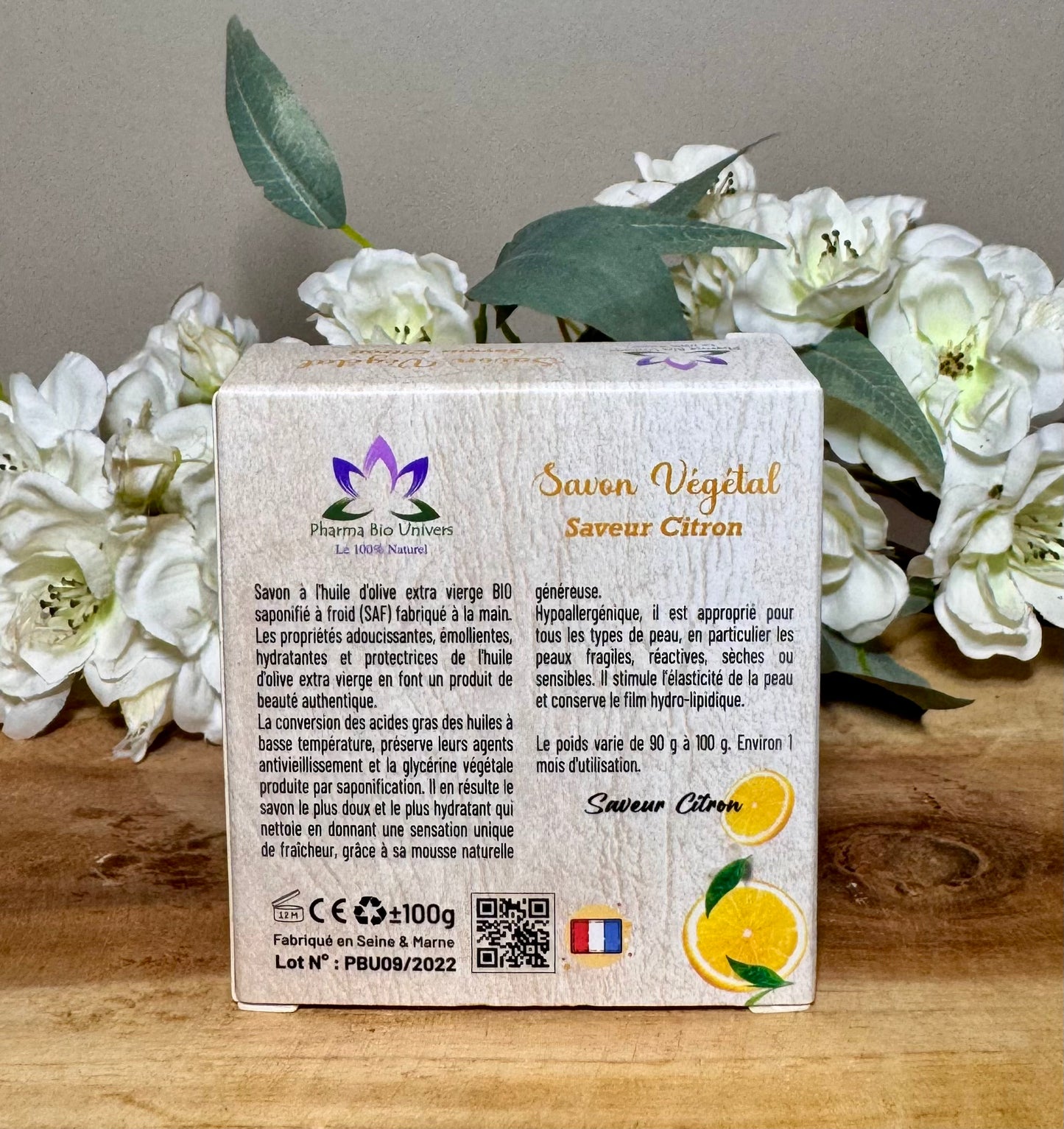 Savon à l’Huile d’Olive 70 % – Fraîcheur Citron Naturelle