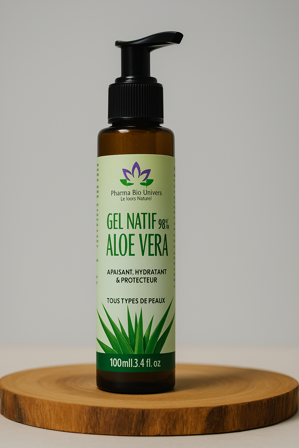 GEL NATIF À L'ALOE VERA 98% - Hydratez, Apaisez et Nourrissez Votre Peau Naturellement