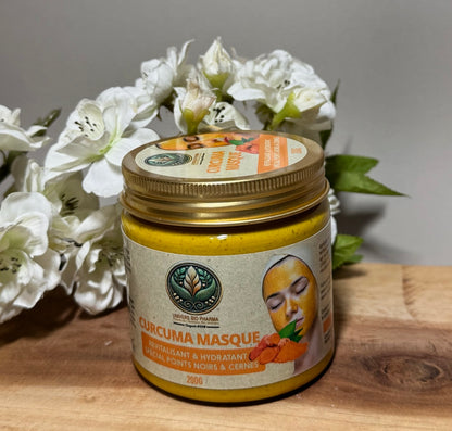 Curcuma Masque - Revitalisant et Hydratant, Spécial Points Noirs et Cernes